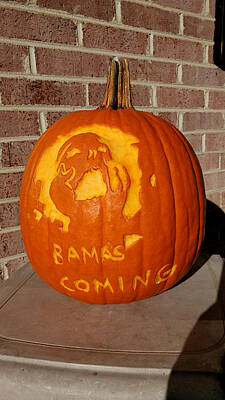 Football Royalty Free Images - Fear Bama Pumpkin Royalty-Free Image by Kenny Glover