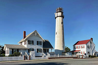 All Black On Trend - Fenwick Island Lighthouse in a Clear Sky by Bill Swartwout