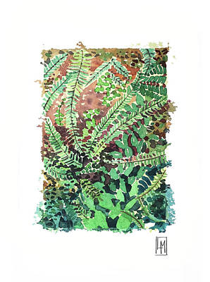 Woodland Animals - Ferns by Luisa Millicent