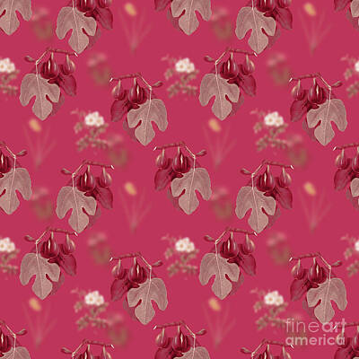 Its A Piece Of Cake Royalty Free Images - Fig Botanical Seamless Pattern in Viva Magenta n.1122 Royalty-Free Image by Holy Rock Design