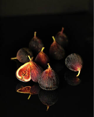 Lilies Royalty-Free and Rights-Managed Images - Figs in The Dark I Art Photo by Lily Malor
