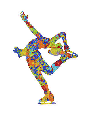 Mother And Child Paintings - Figure Skater #1 by Gregory Murray