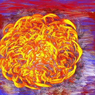 Up Up And Away - Fire chrysanthemum by Maksim Gorshkov