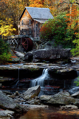 Politicians Mixed Media - First Light at Glade Creek Grist Mill by Optical Playground By MP Ray