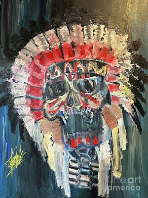 Birds Paintings - First Nation night by Rooster Art