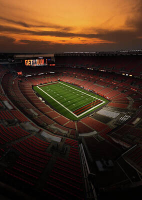 Football Royalty-Free and Rights-Managed Images - Cleveland Browns #70 by Robert Hayton