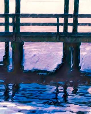 Grateful Dead Royalty Free Images - Fishing Pier Royalty-Free Image by Redub