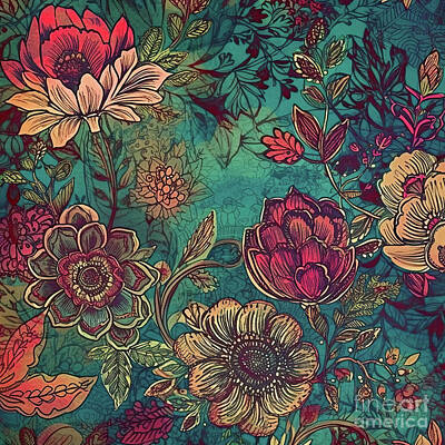 Florals Paintings - Floral Meditations II by Mindy Sommers