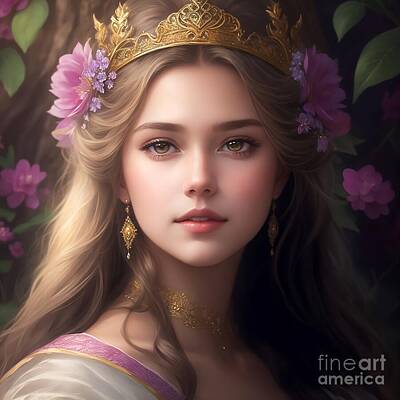 Floral Digital Art - Floral Princess by Paul Featherstone