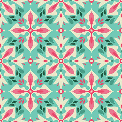 Royalty-Free and Rights-Managed Images - Floral vintage seamless pattern by Julien