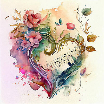 Florals Digital Art - Flower heart by Sabantha
