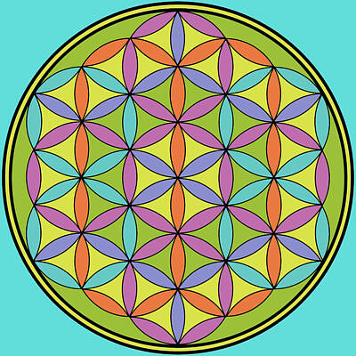 Royalty-Free and Rights-Managed Images - Flower of Life 2 by Angie Tirado