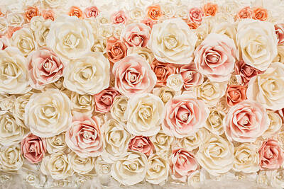 Abstract Flowers Photos - Flower paper in love style by Julien