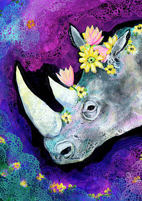 Royalty-Free and Rights-Managed Images - Flowers for Rhino by Jennifer Lommers