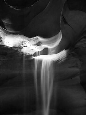 Word Signs - Flowing Sand in Antelope Canyon by Lucinda Walter
