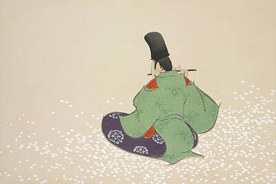 Animal Paintings David Stribbling - Flute player by Kamisaka Sekka by Mango Art