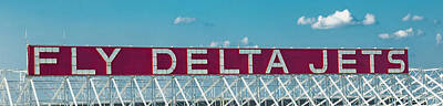 Transportation Royalty-Free and Rights-Managed Images - Fly Delta Jets Sign 2 Hartsfield-Jackson International Airport Signage Art by Reid Callaway