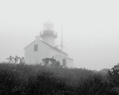 Landscapes Royalty-Free and Rights-Managed Images - Foggy Lighthouse by American Landscapes