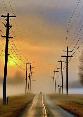 Digital Art - Foggy Morning Drive by James Eye