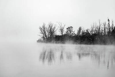 Achieving - Foggy Shoreline Reflection by Michael Hills