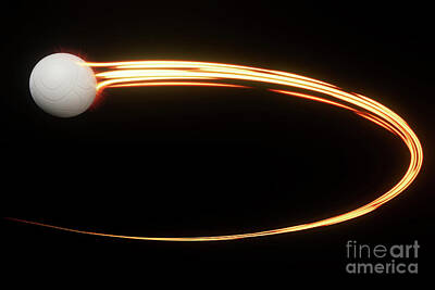 Football Rights Managed Images - Football Sports Ball Light Trail Royalty-Free Image by Allan Swart