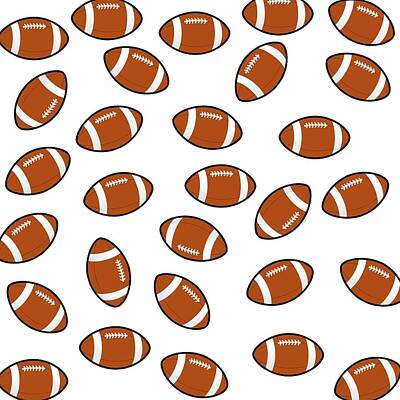 Football Royalty Free Images - Footballs In Freefall Royalty-Free Image by Florene Welebny