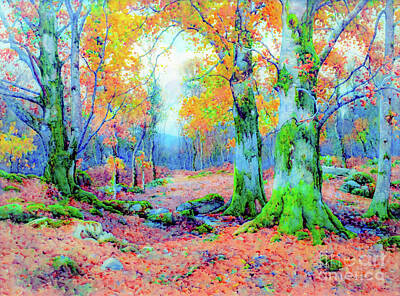 Landmarks Paintings - Forest Enchantment by Jane Small