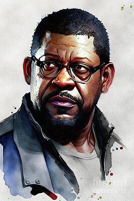 Actors Paintings - Forest Whitaker, Actor by Esoterica Art Agency