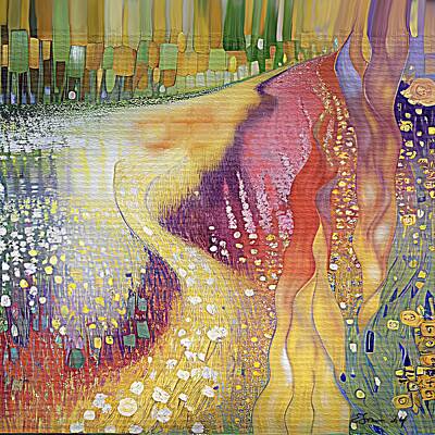Impressionism Digital Art - Found The Yellow Brick Road by Elaine Sonne
