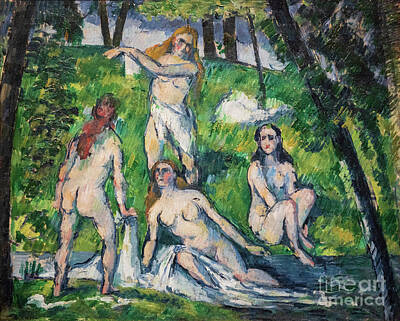 Vintage Pharmacy - Four Bathers - Cezanne by Paul Cezanne