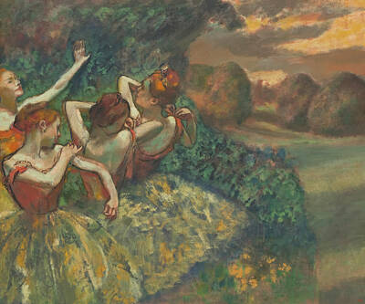 Royalty-Free and Rights-Managed Images - Four Dancers by Edgar Degas by Mango Art