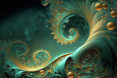 Royalty-Free and Rights-Managed Images - Fractal Wall Art by Billy Bateman