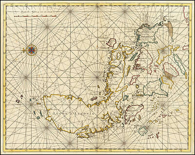 Drawings Rights Managed Images - Francois Valentijn Title Philippine Islands Lucon of Luconia 1724 Royalty-Free Image by Francois Valentijn