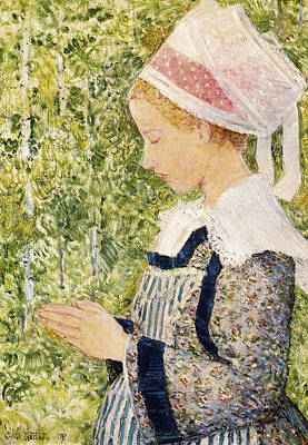 Minimalist Childrens Stories - Frederick Childe Hassam 1859  1935  Brittany Peasant at The Pardon 1897 by Artistic Rifki
