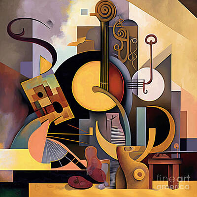 Recently Sold - Jazz Digital Art - Free Jazz by Sabantha