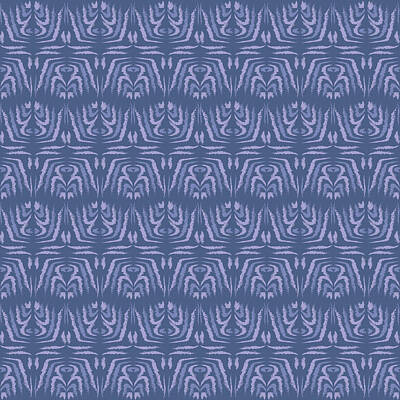 Royalty-Free and Rights-Managed Images - Freehand Lacefield Pattern - Steel Blue by Studio Grafiikka