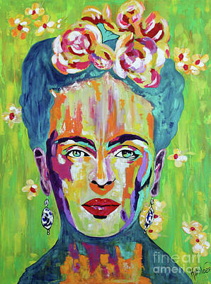 Garden Tools - Frida KAHLO Flowers Painting by Kathleen Artist PRO