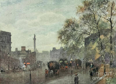 Landscapes Drawings - From the Corner of Richmond Terrace y1 by Historic Illustrations