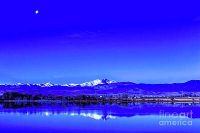 Woodland Animals - Front Range View with Moon by Jon Burch Photography