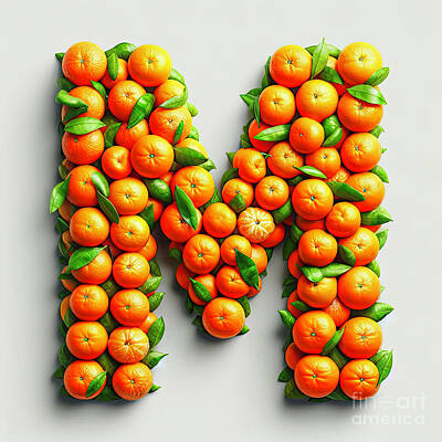 Staff Picks Rosemary Obrien Rights Managed Images - Fruity Letter M Royalty-Free Image by Antony McAulay