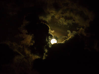 Extreme Sports - Full Moon in Clouds 2 by Doug LaRue