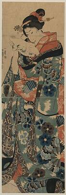 Airplane Paintings - Fumi yomu musume 1844 Utagawa Kuniyoshi Japanese, 1797-1861 by Utagawa Kuniyoshi
