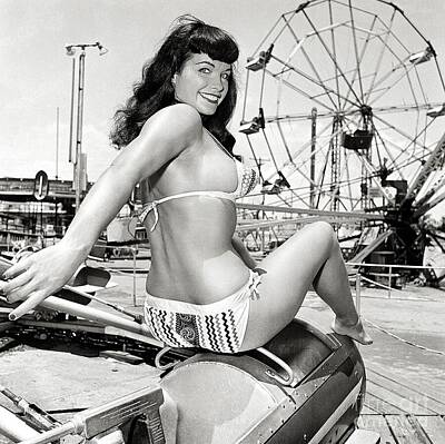 Nudes Royalty-Free and Rights-Managed Images - Fun Ride with Bettie Page by Michael Butkovich