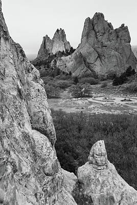 Quotes And Sayings - Garden Of The Gods Formations - Colorado Springs Monochrome by Gregory Ballos