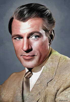 Royalty-Free and Rights-Managed Images - Gary Cooper illustration by Stars on Art