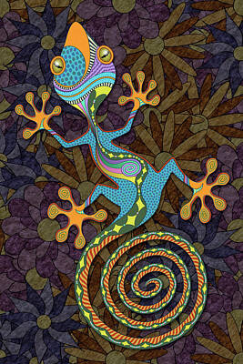 Reptiles Digital Art - Gecko Lindo by Becky Titus