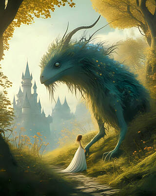 Fantasy Digital Art Rights Managed Images - Gentle Giant Royalty-Free Image by Tricky Woo