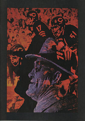 Football Rights Managed Images - Geo halas and Chicago Bears Royalty-Free Image by Douglas Settle
