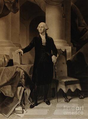 Politicians Digital Art Royalty Free Images - George Washington  Royalty-Free Image by Antonios Valamontes