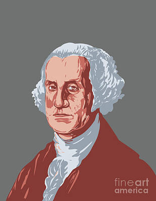 Politicians Digital Art Royalty Free Images - George Washington Founding Father and First President of the United States WPA Poster Art Royalty-Free Image by Aloysius Patrimonio